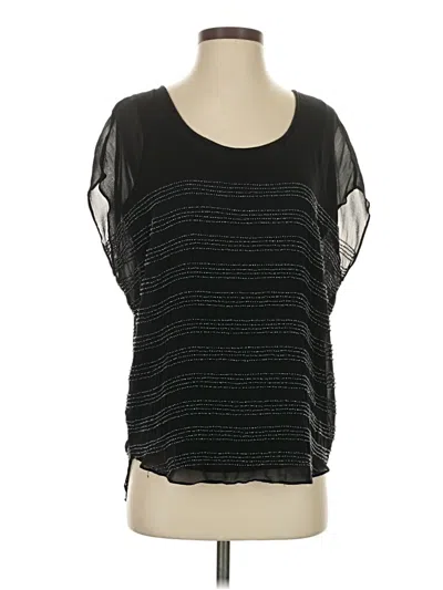 Pre-owned Joie Short Sleeve Top Black Scoop Neck Tops