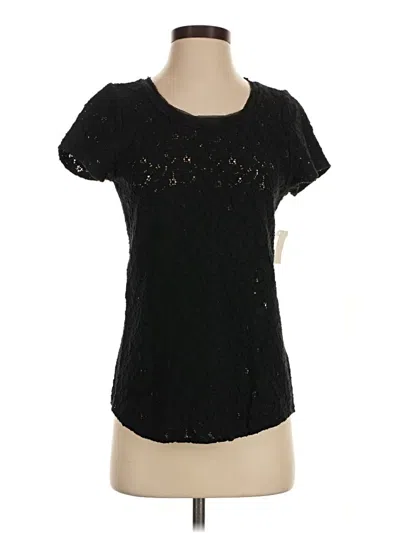Pre-owned Joie Short Sleeve Top Black Scoop Neck Tops