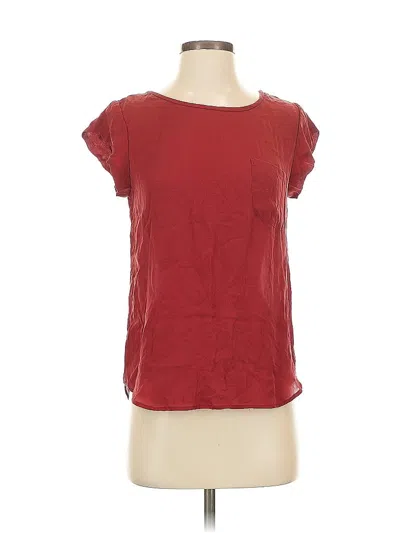 Pre-owned Joie Short Sleeve Top Burgundy Scoop Neck Tops
