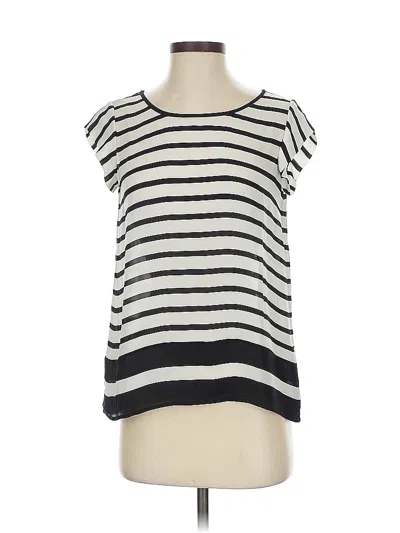 Pre-owned Joie Short Sleeve Top Ivory Boatneck Tops In White