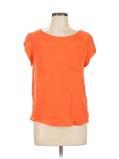 Pre-owned Joie Short Sleeve Top Orange Scoop Neck Tops