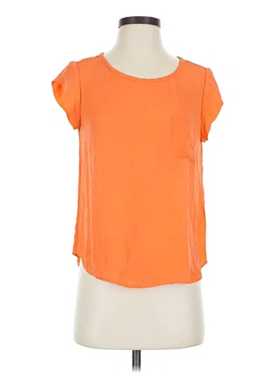 Pre-owned Joie Short Sleeve Top Orange Scoop Neck Tops