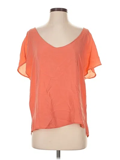Pre-owned Joie Short Sleeve Top Orange Scoop Neck Tops