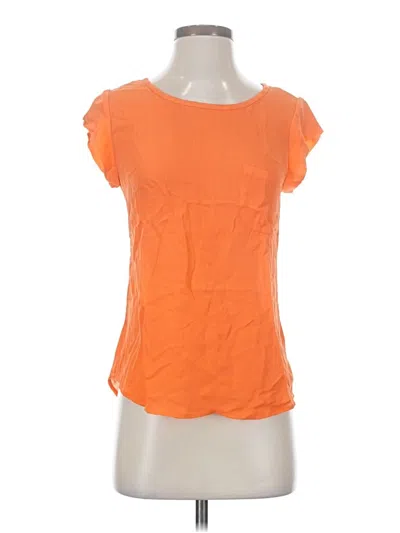 Pre-owned Joie Short Sleeve Top Orange Scoop Neck Tops