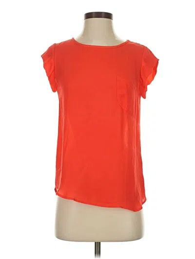 Pre-owned Joie Short Sleeve Top Orange Scoop Neck Tops