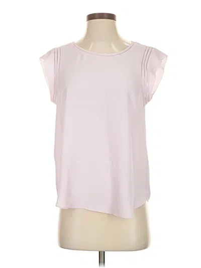 Pre-owned Joie Short Sleeve Top Pink Solid Pattern Crew Neck Tops