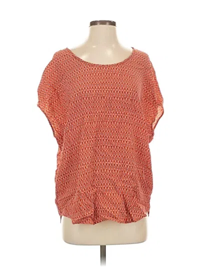 Pre-owned Joie Short Sleeve Top Red Square Neckline Tops