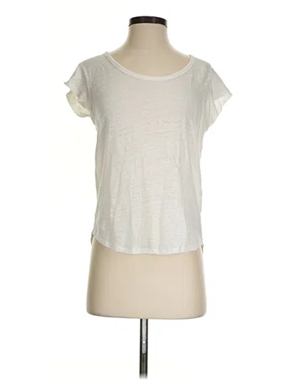 Pre-owned Joie Short Sleeve T-shirt In Ivory
