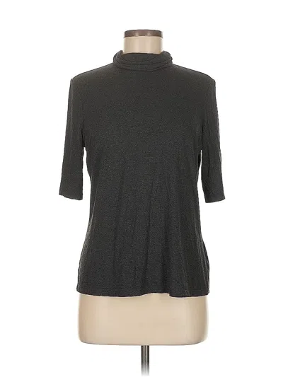 Pre-owned Joie Short Sleeve Turtleneck In Gray