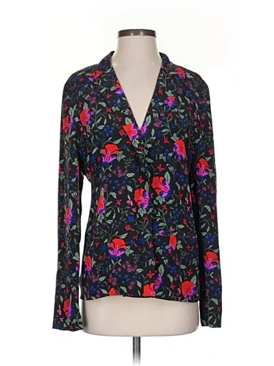 Pre-owned Joie Silk Blazer Jacket In Black