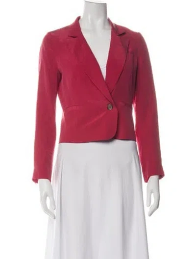 Pre-owned Joie Silk Blazer In Red