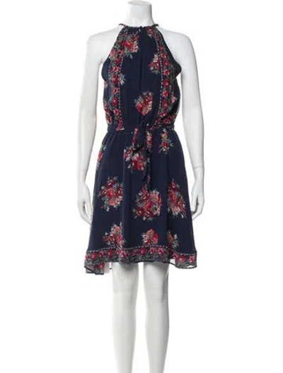 Pre-owned Joie Silk Knee-length Dress In Blue