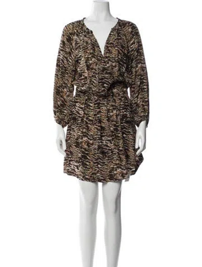 Pre-owned Joie Silk Knee-length Dress In Brown