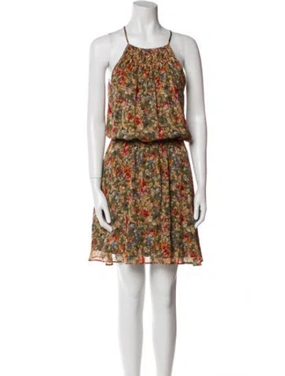 Pre-owned Joie Silk Knee-length Dress In Green