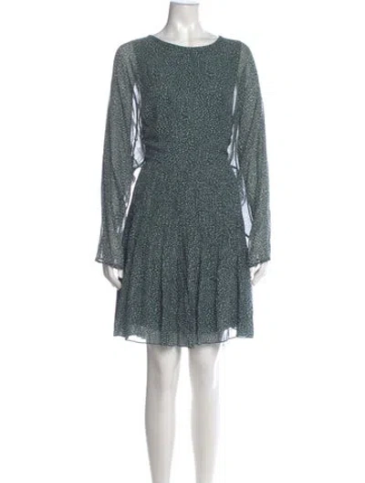 Pre-owned Joie Silk Knee-length Dress In Green