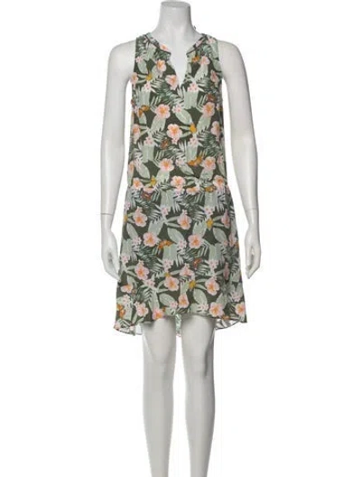 Pre-owned Joie Silk Knee-length Dress In Green