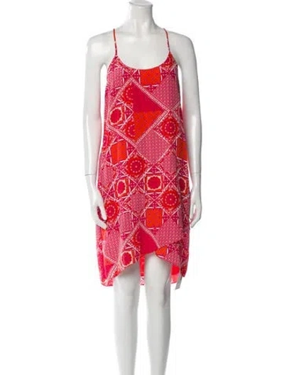 Pre-owned Joie Silk Knee-length Dress In Orange