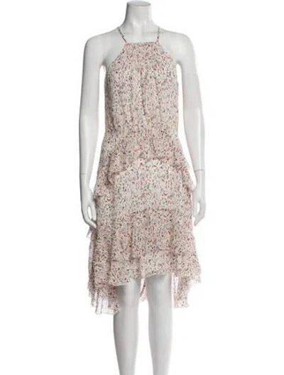 Pre-owned Joie Silk Knee-length Dress In White