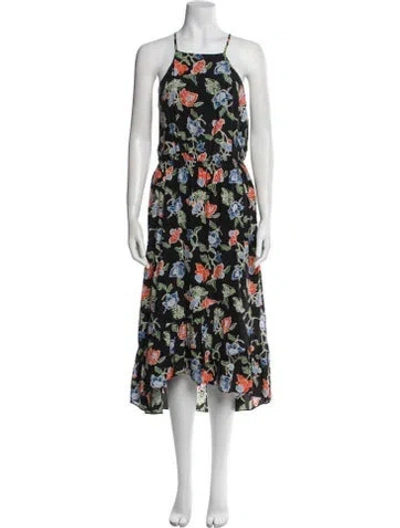 Pre-owned Joie Silk Long Dress In Black