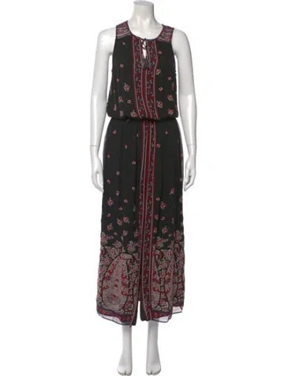 Pre-owned Joie Silk Long Dress In Black