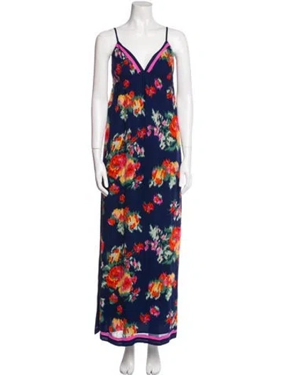 Pre-owned Joie Silk Long Dress In Blue