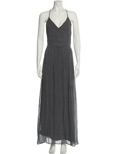 Pre-owned Joie Silk Long Dress In Blue