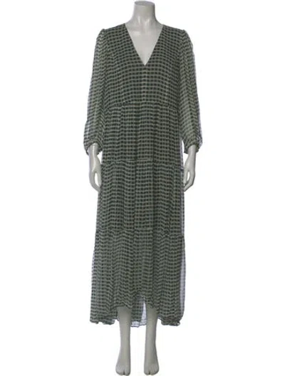 Pre-owned Joie Silk Long Dress In Blue