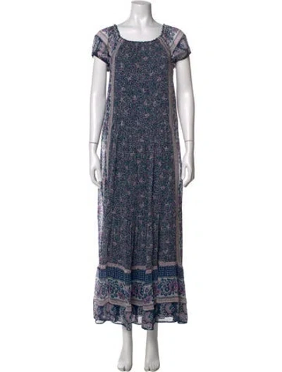 Pre-owned Joie Silk Long Dress In Blue