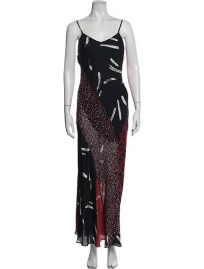 Pre-owned Joie Silk Long Dress In Blue