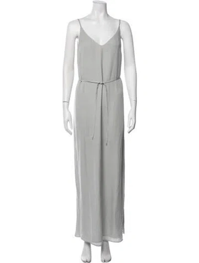Pre-owned Joie Silk Long Dress In Gray