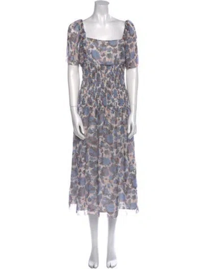 Pre-owned Joie Silk Long Dress In Multi