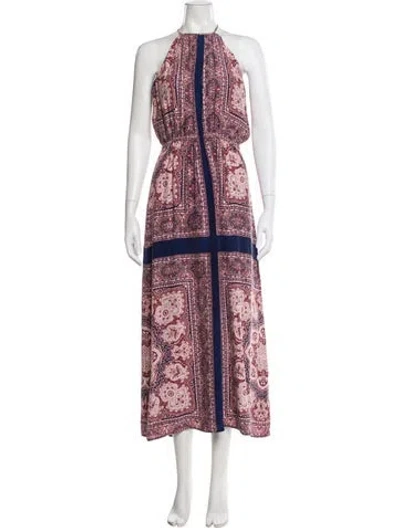Pre-owned Joie Silk Long Dress In Multi