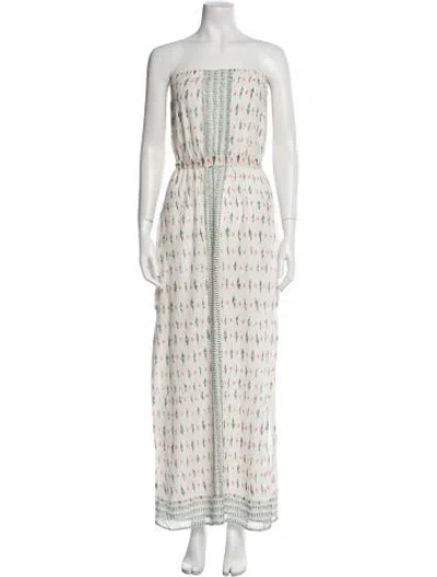 Pre-owned Joie Silk Long Dress In Neutral