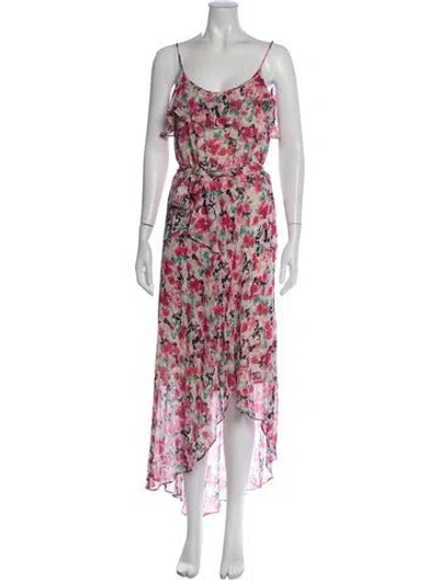 Pre-owned Joie Silk Long Dress In Pink