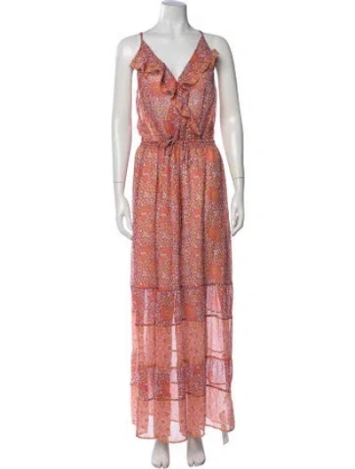 Pre-owned Joie Silk Long Dress In Pink
