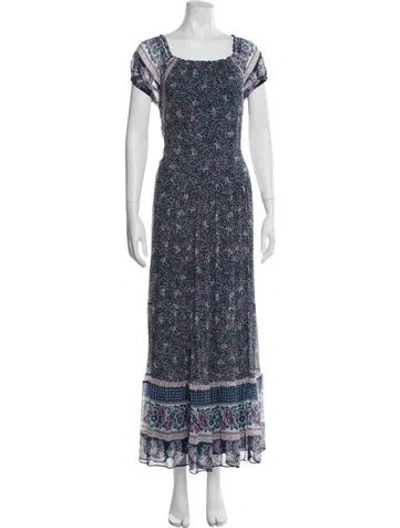 Pre-owned Joie Silk Long Dress In Purple
