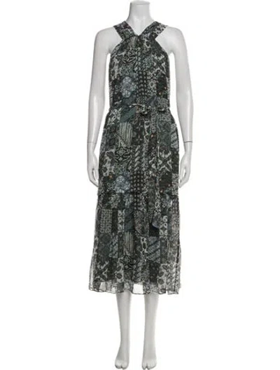 Pre-owned Joie Silk Long Dress W/ Tags In Green