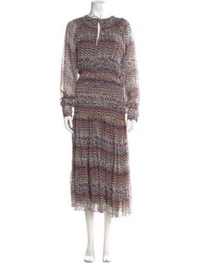 Pre-owned Joie Silk Long Dress W/ Tags In Pink