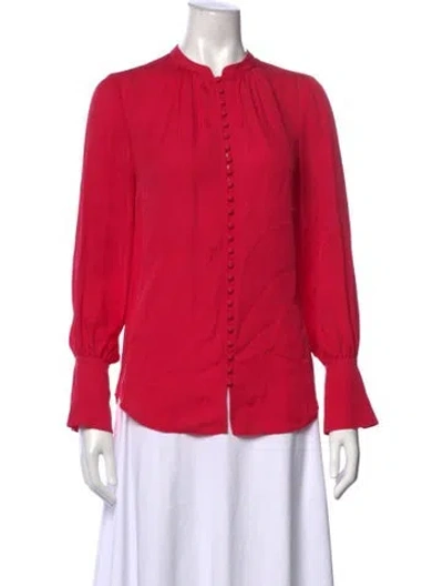 Pre-owned Joie Silk Long Sleeve Blouse In Pink