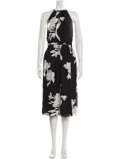 Pre-owned Joie Silk Midi Length Dress In Black