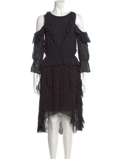 Pre-owned Joie Silk Midi Length Dress In Black