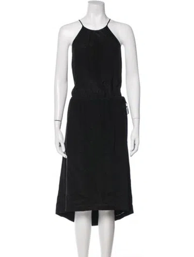 Pre-owned Joie Silk Midi Length Dress In Black