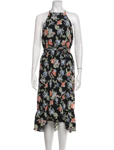 Pre-owned Joie Silk Midi Length Dress In Black