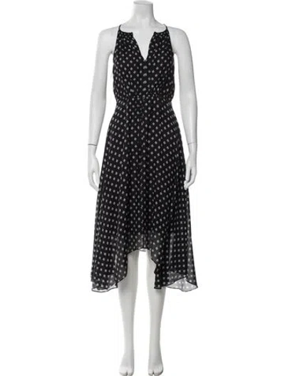 Pre-owned Joie Silk Midi Length Dress In Black