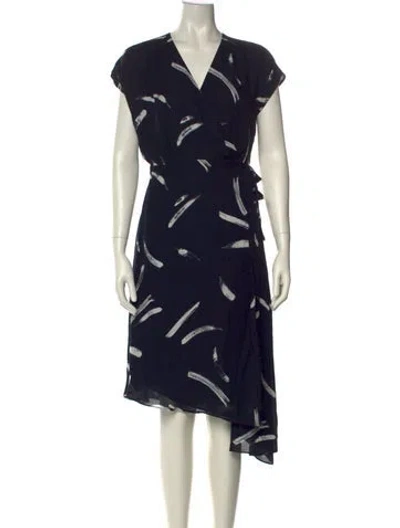 Pre-owned Joie Silk Midi Length Dress In Blue