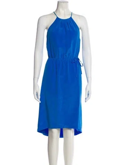 Pre-owned Joie Silk Midi Length Dress In Blue