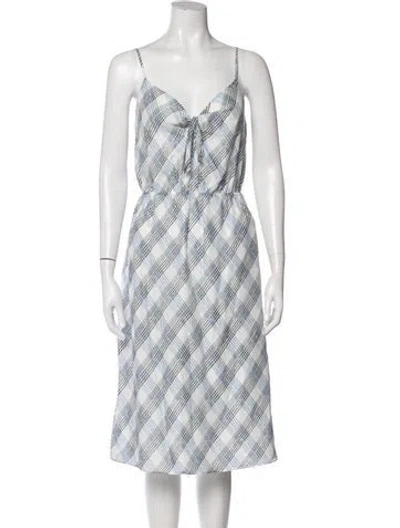 Pre-owned Joie Silk Midi Length Dress In Blue