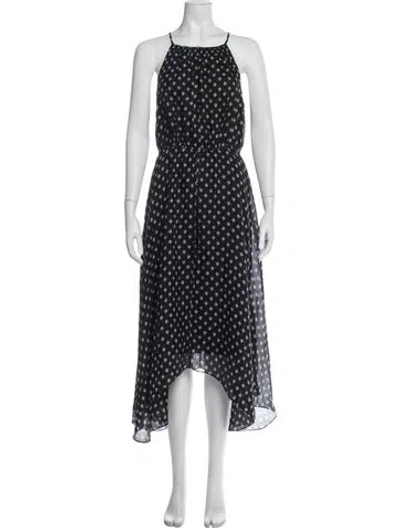 Pre-owned Joie Silk Midi Length Dress In Blue