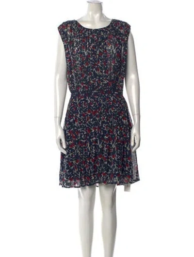 Pre-owned Joie Silk Midi Length Dress In Blue