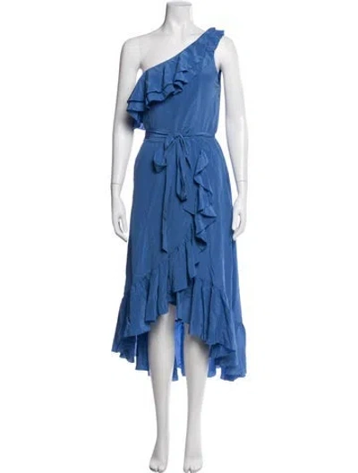 Pre-owned Joie Silk Midi Length Dress In Blue